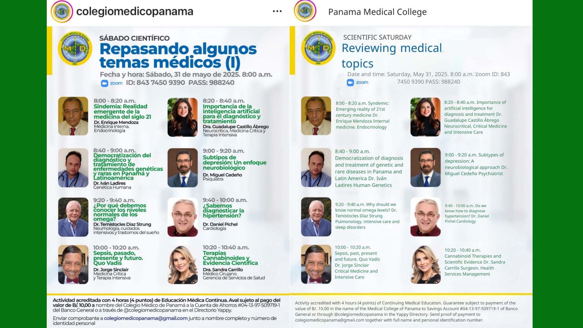 Join us for “Repasando algunos temas médicos (I)”